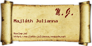Majláth Julianna névjegykártya